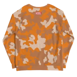 HODL Orange Army Camouflage Sweatshirt - Image 2