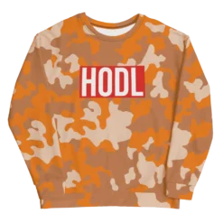 HODL Orange Army Camouflage Sweatshirt