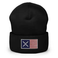 XRP USA Flag Cuffed Beanie - Image 2