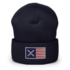 XRP USA Flag Cuffed Beanie - Image 3