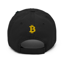 Bitcoin YLW Distressed Baseball Cap - Image 2