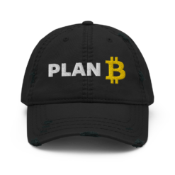 Bitcoin: Plan B Distressed Baseball Cap