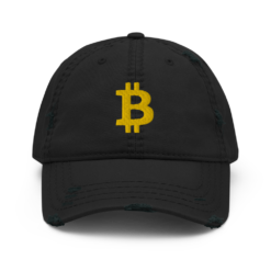 Bitcoin YLW Distressed Baseball Cap