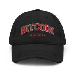 Bitcoin: New York Distressed Baseball Cap