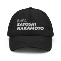 I AM SATOSHI NAKAMOTO Distressed Baseball Cap