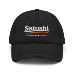 Satoshi 2024 Distressed Baseball Cap