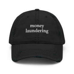 Money Laundering Distressed Baseball Cap