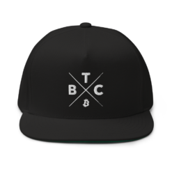 Bitcoin X Flat Bill Cap