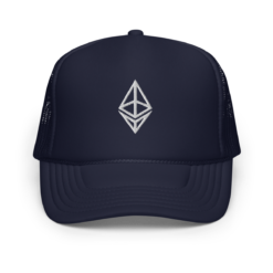 Ethereum Navy Foam trucker hat