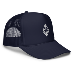 Ethereum Navy Foam trucker hat - Image 3