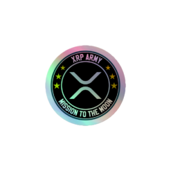 XRP Army: Mission To The Moon Holographic Sticker - Image 2