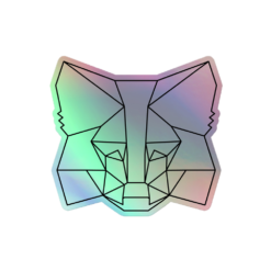 MetaMask Outline Logo Holographic Sticker