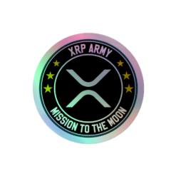 XRP Army: Mission To The Moon Holographic Sticker