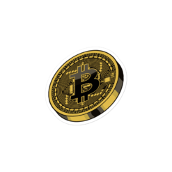 Bitcoin Gold Coin Sticker