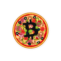 Bitcoin Pizza Sticker - Image 2