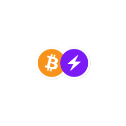 Bitcoin Lightning Network Logo Sticker - Image 2