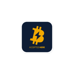 Bitcoin Lightning Network Payments Accepted Here Sticker - Image 3