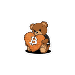 Bitcoin Teddy Bear Sticker - Image 2