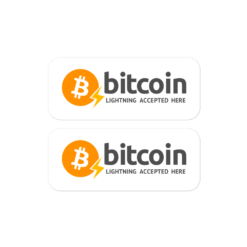 Bitcoin Lightning Accepted Here Stickers