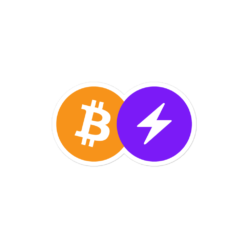 Bitcoin Lightning Network Logo Sticker