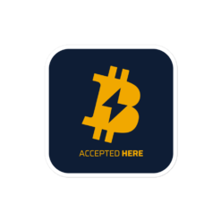 Bitcoin Lightning Network Payments Accepted Here Sticker