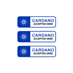 Cardano Accepted Here Stickers