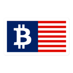 Bitcoin USA Flag Sticker - Image 3