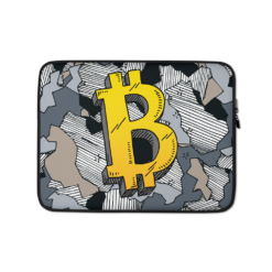 Bitcoin Sketch Logo Laptop Sleeve