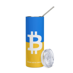 Bitcoin: Stand With Ukraine Stainless Steel Tumbler