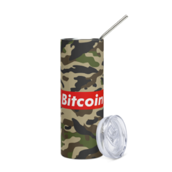 Bitcoin Camouflage Stainless Steel Tumbler