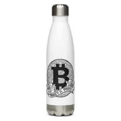 Bitcoin x Money Is Power Stainless Steel Water Bottle