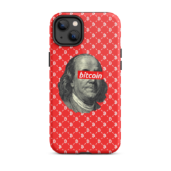 Bitcoin x Benjamin Franklin (RED) Tough iPhone Case