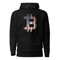 Bitcoin USA Flag Hoodie - Image 2