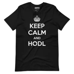 Keep Calm and HODL Black T-Shirt