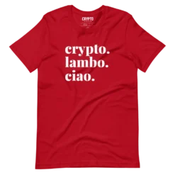 Crypto. Lambo. Ciao. DRK T-Shirt - Image 2