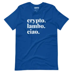 Crypto. Lambo. Ciao. DRK T-Shirt - Image 3