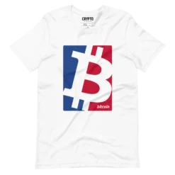 BTC Bitcoin Red & Blue Logo T-Shirt